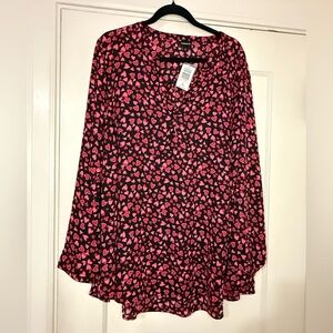 Torrid NWT Heart Blouse 3x Valentines